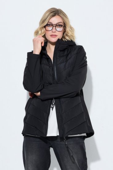 Ulla Popken 849472 Giacca trapuntata Nero - Giacche - Giacche taglie forti da donna
