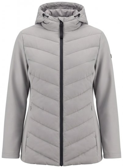 Ulla Popken 849472 Giacca trapuntata Grigio - Giacche - Giacche taglie forti da donna