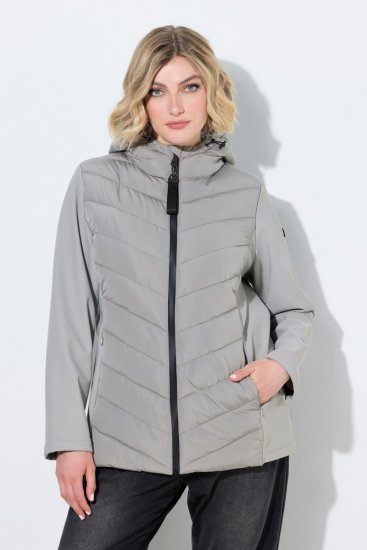 Ulla Popken 849472 Giacca trapuntata Grigio - Giacche - Giacche taglie forti da donna