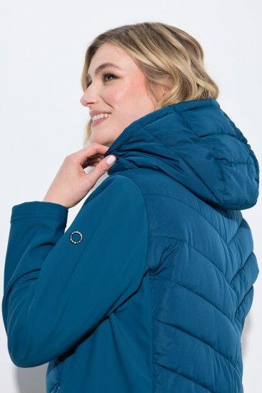 Ulla Popken 849472 Giacca trapuntata Petrolio - Giacche - Giacche taglie forti da donna