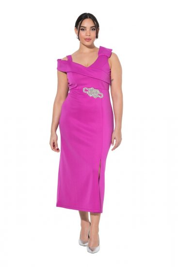 Ulla Popken 849508 Abito da sera Lilla - Abiti da sera - Abiti da sera taglie forti