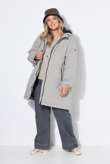 Ulla Popken 849552 Cappotto trapuntato Grigio - Cappotti - Cappotti taglie forti da donna