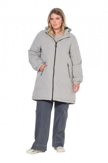 Ulla Popken 849552 Cappotto trapuntato Grigio - Cappotti - Cappotti taglie forti da donna
