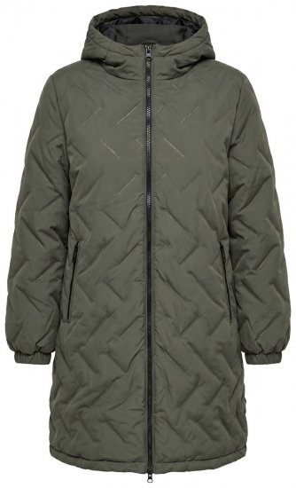 Ulla Popken 849552 Cappotto trapuntato Verde oliva - Cappotti - Cappotti taglie forti da donna