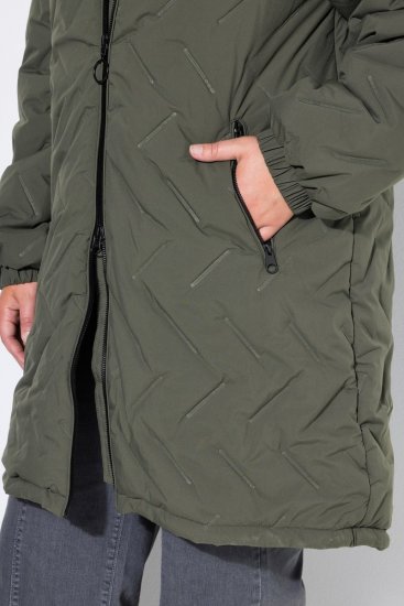 Ulla Popken 849552 Cappotto trapuntato Verde oliva - Cappotti - Cappotti taglie forti da donna