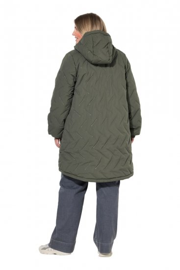 Ulla Popken 849552 Cappotto trapuntato Verde oliva - Cappotti - Cappotti taglie forti da donna