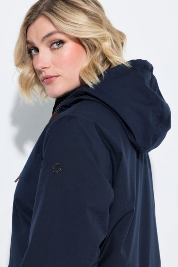 Ulla Popken 849619 Giacca HYPRAR impermeabile con fodera in teddy Blu scuro - Giacche - Giacche taglie forti da donna