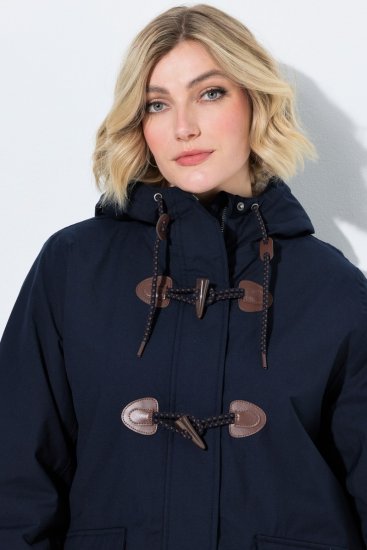 Ulla Popken 849619 Giacca HYPRAR impermeabile con fodera in teddy Blu scuro - Giacche - Giacche taglie forti da donna