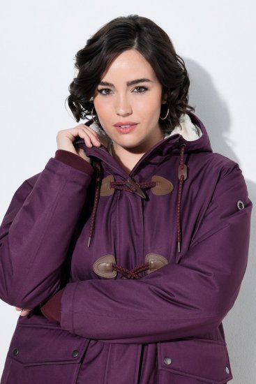 Ulla Popken 849619 Giacca antipioggia Viola scuro - Giacche - Giacche taglie forti da donna