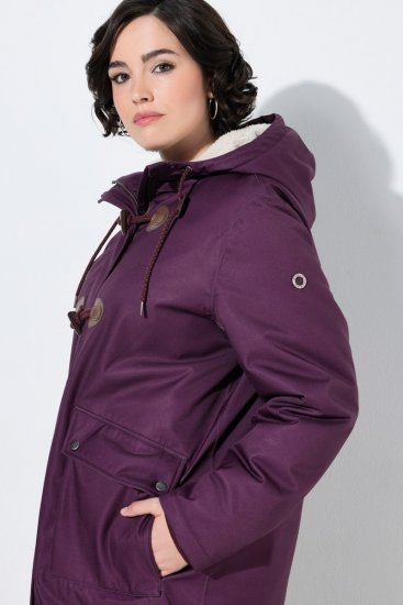 Ulla Popken 849619 Giacca antipioggia Viola scuro - Giacche - Giacche taglie forti da donna