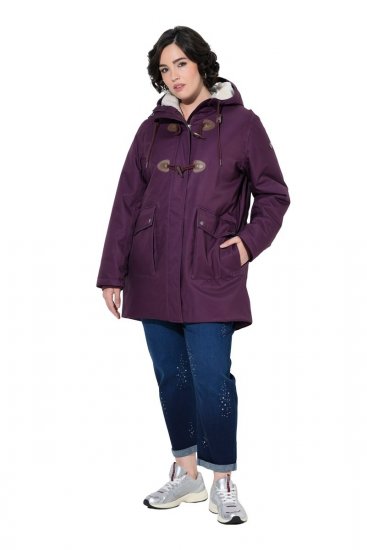 Ulla Popken 849619 Giacca antipioggia Viola scuro - Giacche - Giacche taglie forti da donna