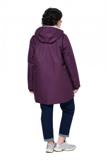 Ulla Popken 849619 Giacca antipioggia Viola scuro - Giacche - Giacche taglie forti da donna