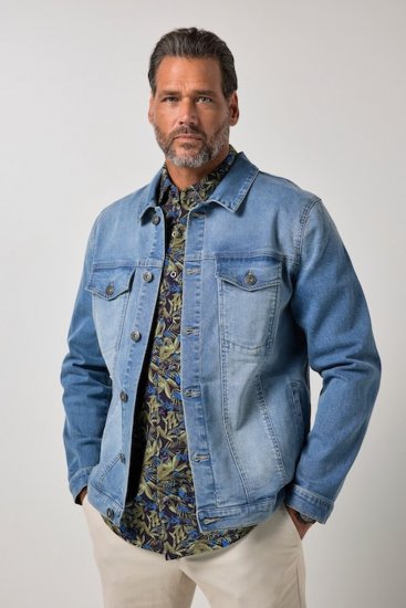 JP1880 849703 Giacca di jeans con molte tasche Blu indaco - Giubbotti - Giubbotti Uomo Taglie Forti