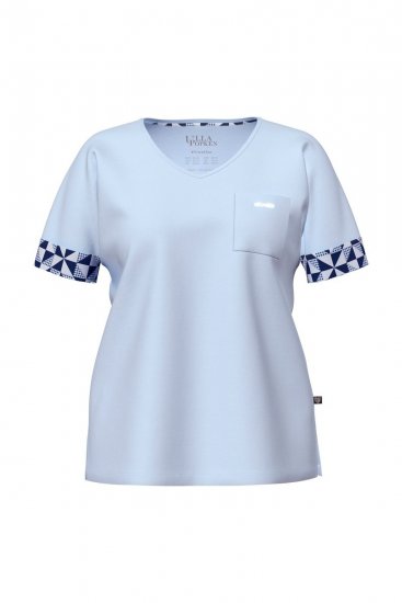 Ulla Popken 849850 Pigiama a quadri Azzurro - Pigiami/Loungewear - 