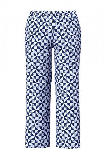 Ulla Popken 849850 Pigiama a quadri Azzurro - Pigiami/Loungewear - 