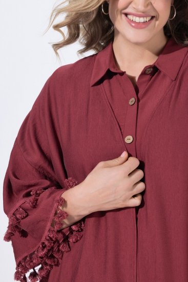 Ulla Popken 849860 Kimono Rosso ruggine - Cardigan - Cardigan da donna taglie forti