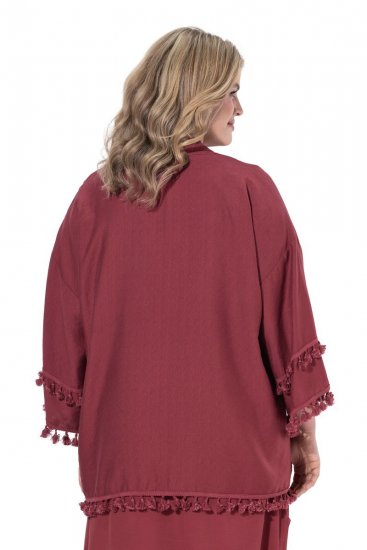 Ulla Popken 849860 Kimono Rosso ruggine - Cardigan - Cardigan da donna taglie forti