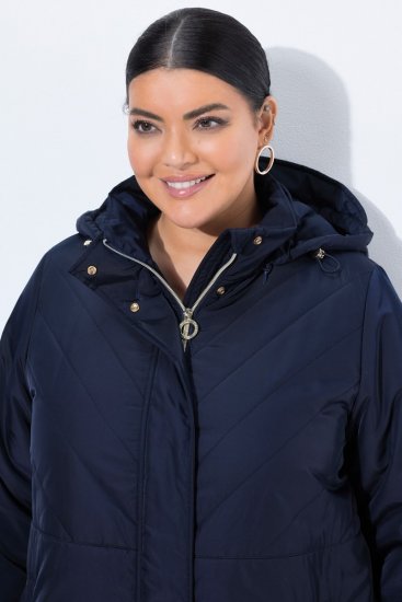 Ulla Popken 849908 Giacca antipioggia Blu scuro - Abbigliamento antipioggia - 
