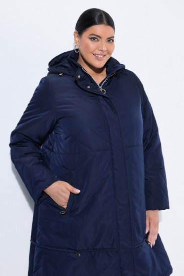 Ulla Popken 849908 Giacca antipioggia Blu scuro - Abbigliamento antipioggia - 