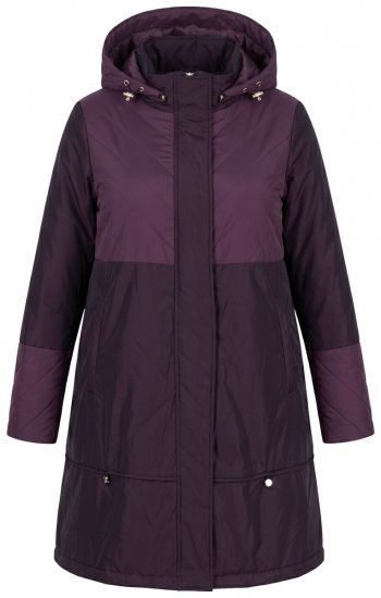 Ulla Popken 849908 Giacca antipioggia Bordeaux - Giacche - Giacche taglie forti da donna