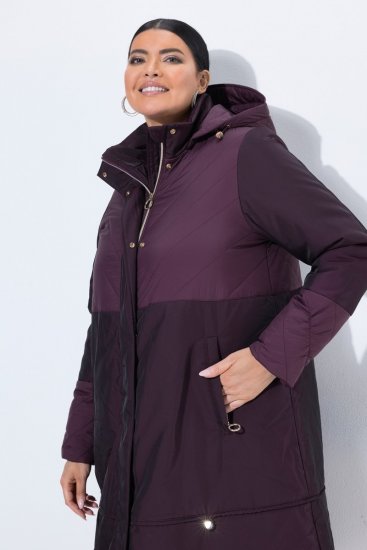 Ulla Popken 849908 Giacca antipioggia Bordeaux - Giacche - Giacche taglie forti da donna