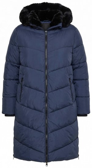 Ulla Popken 850041 Cappotto trapuntato Blu scuro - Cappotti - Cappotti taglie forti da donna