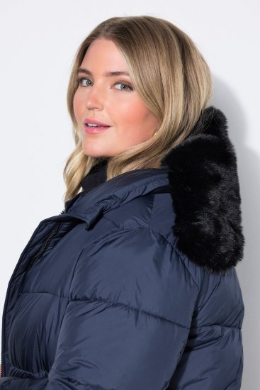 Ulla Popken 850041 Cappotto trapuntato Blu scuro - Cappotti - Cappotti taglie forti da donna