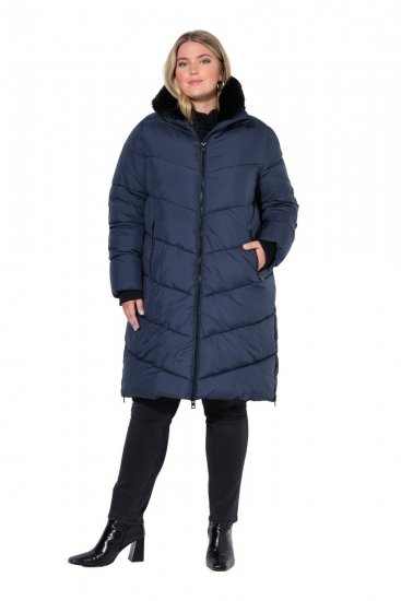 Ulla Popken 850041 Cappotto trapuntato Blu scuro - Cappotti - Cappotti taglie forti da donna