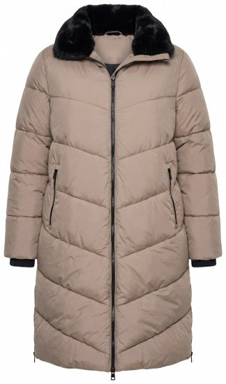Ulla Popken 850041 Cappotto trapuntato Tortora - Cappotti - Cappotti taglie forti da donna
