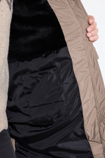 Ulla Popken 850041 Cappotto trapuntato Tortora - Cappotti - Cappotti taglie forti da donna