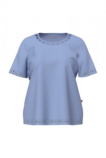 Ulla Popken 850045 Pigiama a maniche corte Azzurro - Pigiami/Loungewear - 