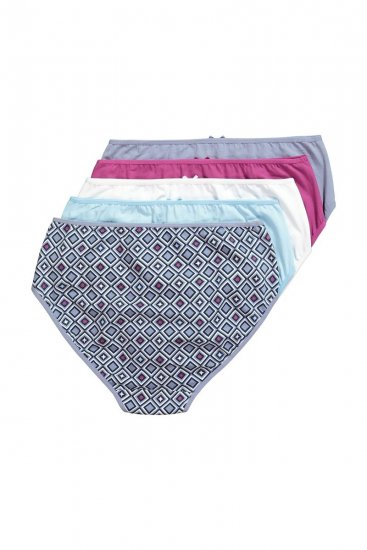 Ulla Popken 850077 Slip fantasia confezione da 5 Azzurro - Slip - 