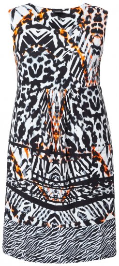 Ulla Popken 850175 Abito in jersey senza maniche con tasche Nero - Abiti estivi - Abiti estivi taglie forti