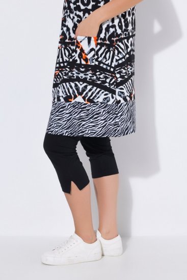 Ulla Popken 850175 Abito in jersey senza maniche con tasche Nero - Abiti estivi - Abiti estivi taglie forti