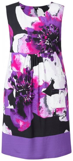 Ulla Popken 850175 Abito in jersey senza maniche con tasche Lilla - Abiti in jersey - 