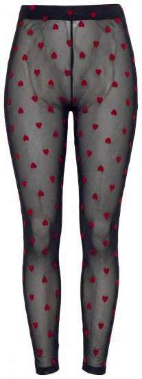 Ulla Popken 850264 Collant senza piede fantasia Nero - Collant & calzini - 