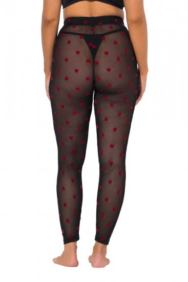 Ulla Popken 850264 Collant senza piede fantasia Nero - Collant & calzini - 