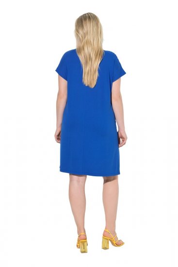 Ulla Popken 850389 Abito in chiffon fantasia Blu - Abiti - Vestiti per tutte le taglie