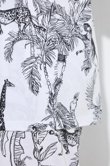 Ulla Popken 850441 Pigiama fantasia Bianco panna - Pigiami/Loungewear - 