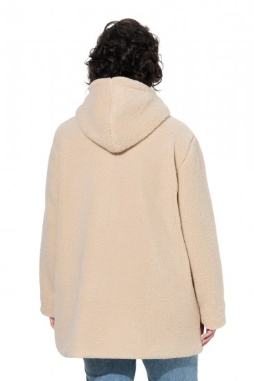 Ulla Popken 850589 Giacca teddy Bianco panna - Giacche - Giacche taglie forti da donna