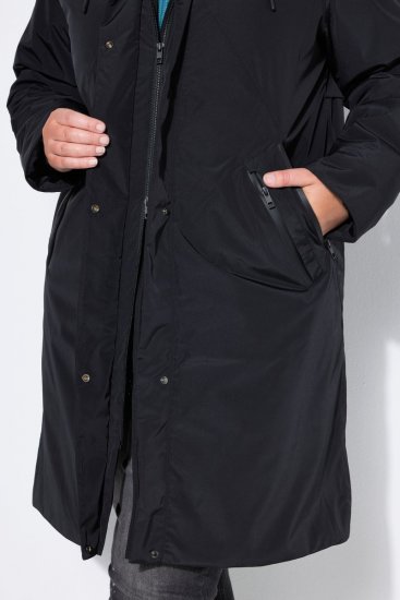 Ulla Popken 850774 Cappotto tecnico Nero - Cappotti - Cappotti taglie forti da donna