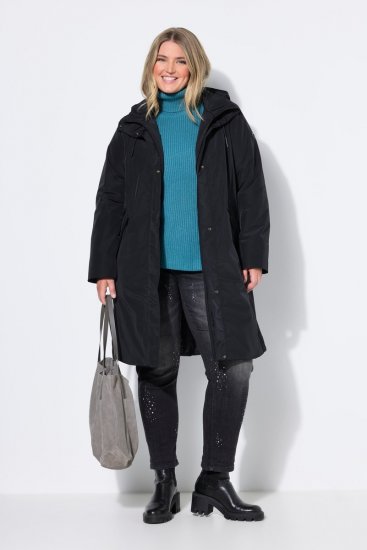 Ulla Popken 850774 Cappotto tecnico Nero - Cappotti - Cappotti taglie forti da donna