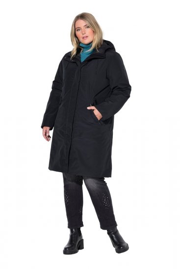 Ulla Popken 850774 Cappotto tecnico Nero - Cappotti - Cappotti taglie forti da donna