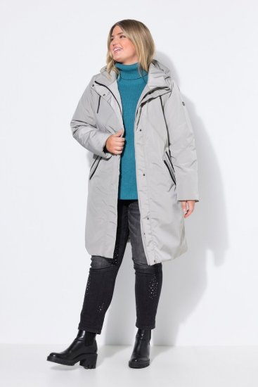Ulla Popken 850774 Cappotto tecnico Grigio - Cappotti - Cappotti taglie forti da donna