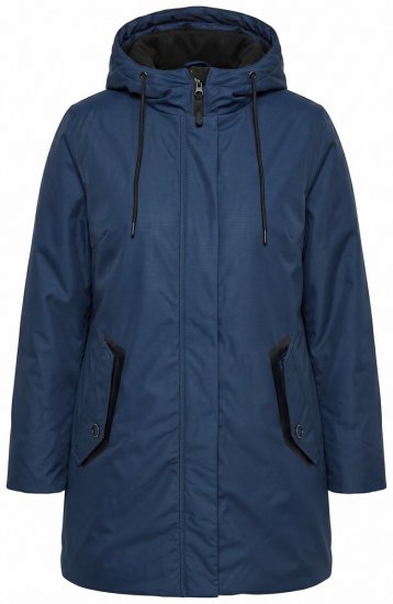 Ulla Popken 850794 Cappotto tecnico Blu scuro - Cappotti - Cappotti taglie forti da donna