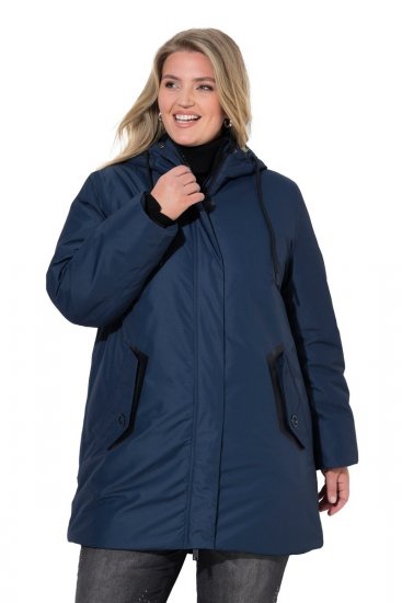 Ulla Popken 850794 Cappotto tecnico Blu scuro - Cappotti - Cappotti taglie forti da donna