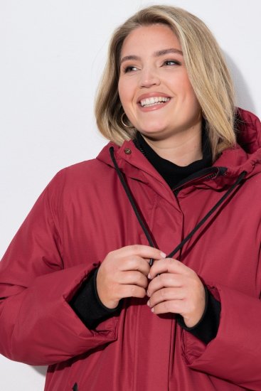 Ulla Popken 850794 Cappotto tecnico Rosso - Cappotti - Cappotti taglie forti da donna