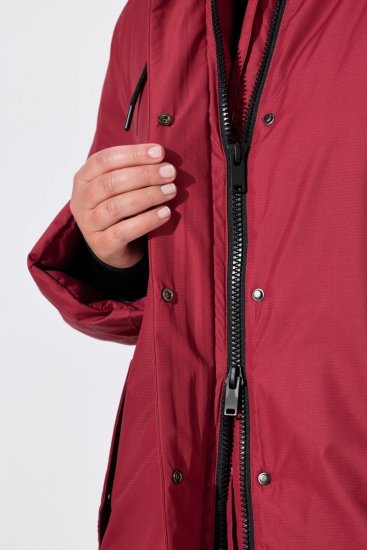 Ulla Popken 850794 Cappotto tecnico Rosso - Cappotti - Cappotti taglie forti da donna