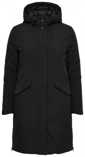 Ulla Popken 850806 Cappotto tecnico Nero - Cappotti - Cappotti taglie forti da donna