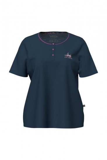 Ulla Popken 850864 Set pigiama 3 pezzi a quadri Viola - Pigiami/Loungewear - 